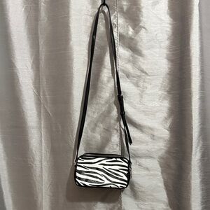Forever 21 Black and White Zebra Crossbody Bag